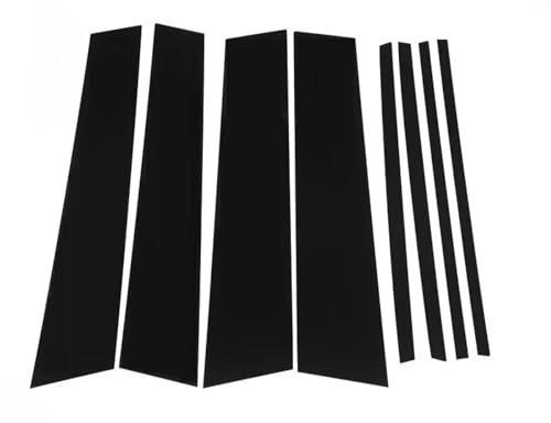 YLWDKORR Adesivo Montante finestrino portiera Auto per N&issan Patrol 2012-2020 Adesivi per Rivestimento Porte autoblive Nere Lucide