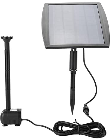 Ejoyous Solar Angetriebener Brunnen, Hart und Langlebig, Energiesparend, Geeigneter Gebrauch, Kraftpanel-Kit mit für Fountain Pool Garden Pond Square 200 L/h