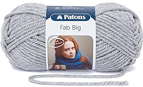 Patons Fab Big, Light Grey Heather (190), 200g