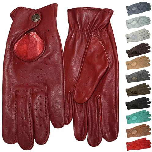 German Wear Unisex Driving Autofahrer-Handschuhe Lederhandschuhe