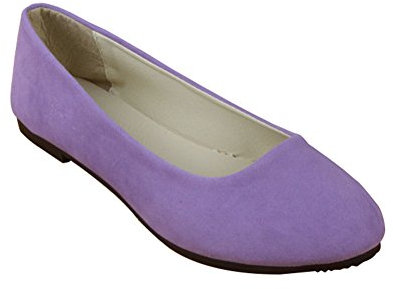 Donna Colore Caramella Piccole Scarpe Singole Vai a Lavorare OL Piatto Sandali Elegante Appuntito Tinta Unita Ballerine Punta Tacchi Bassi,Viola Chiaro,EU 39