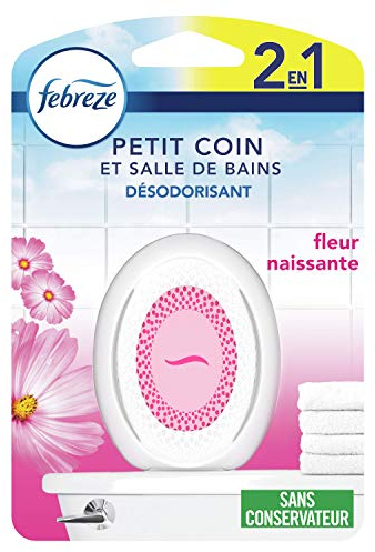 Febreze Petit Coin et Salle de Bains, 1 x 7.5ml, Désodorisant WC, élimine les Odeurs et Rafraîchit L’intérieur, Fleur Naissante