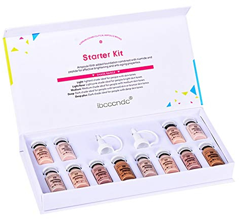 Allbestaye Foundation Liquid für Microneedling System Semi Permanent Base Concealer Wasserfest Glow Make-up Set Whitening