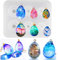 Octor Eier-Planet-Silikonharzformen für Schmuck, Schlüsselanhänger, Epoxidharz, Eierform, Mini-Kugeln, Anhänger, Gieß-Silikonform für UV-Harz, DIY Eier, Schmuckherstellung (1.5 cm/2 cm/2.5 cm)