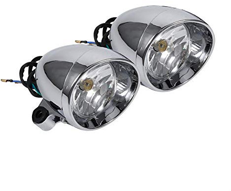 KIMISS Faros de motocicleta estilo de bala de luz antiniebla para faros delanteros moto custom 2 phares rond de moto 12v antinieblas motocicleta