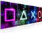 Runa Art Bilder Set 4 Teilig Spielkonsole Gamer Wandbilder XXL Kinderzimmer 160 x 50 cm Bunt Modern 038846a