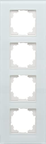 Kopp HK07-4-Fach Glas-Abdeckrahmen, für senkrechte und waagerechte Installation, HK07, Farbe: Mint, 406608004