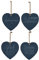 4er Set Schiefertafel Herz 20x20cm Sprüche Schieferplatte Memotafel Türschild Dekohänger Love Liebe Geschenk Schild Wanddeko
