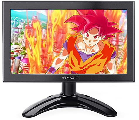 WIMAXIT 8 pollici Monitor CCTV, luminosità 95% sRGB 690 nits con ingresso HDMI/VGA/AV/BNC/USB, monitor portatile con display IPS 1280X720 per CCTV/telecamera di sicurezza/laptop/PC//PS4 Xbox