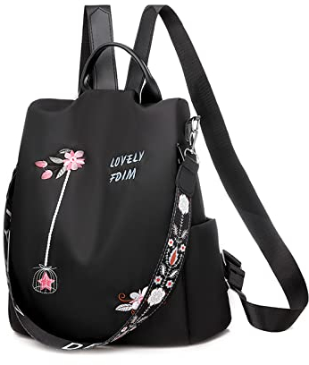 Balakaka Sac à Dos Femme Anti-vol 12L, 2 en 1 Sac à Dos Femme Imperméable Sac de Voyage en Nylon, Sacs à Main Portés dos Elegant pour Voyage Loisir Collège