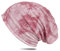 WANSSY® Damen Herren Unisex Uni Farbe Beanie mit Färbemuster Federmuster Fashion Einheitshröße Kopfbedeckung (Rosa)