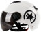 DOT/ECE genehmigt Doppelte Luftschlitze Motorrad Halbhelm offenes Gesicht Jet Moped Helm mit Visier für Elektro-Roller Motorrad für Jungen Mädchen Erwachsene,Weiß,One Size
