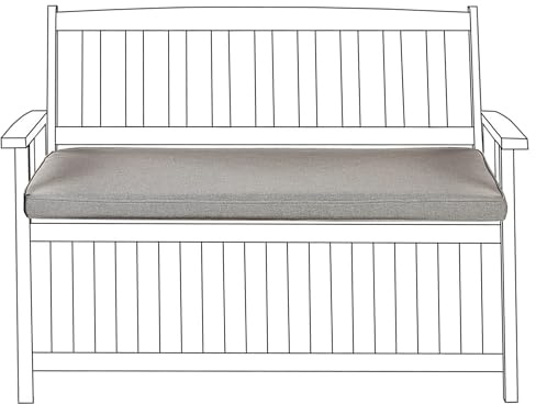Beliani Auflage für Gartenbank Sovana 108 cm grau mit Befestigung Reißverschluss Modern