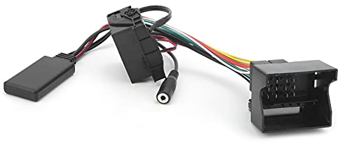 Qiilu Bluetooth AUX Adapter, Bluetooth 5.0 AUX-Kabel für Audio Adapter mit Microfor-Telefon Passend für E60 E63 E64 E65 E66 E87, Auto Bluetooth -Modul, Auto -Audioanschluss, Aux -Adapter für E60