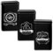hibuy 3er Set - Retro Blechdosen - Kaffeedose, Teedose & Zuckerdose - Vorratsdosen mit Deckel Farbe Schwarz & WeiÃƒÂŸ - 19 x 11 cm