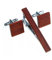 Krawattenklammern for Männer, personalisierte Krawattenklammer, Holz-Krawattenklammer-Manschettenknopf-Set for Männer, klassische Kupfer-Krawattenstange, braun-blauer Krawattenkragennadel-Schmuck ( Co