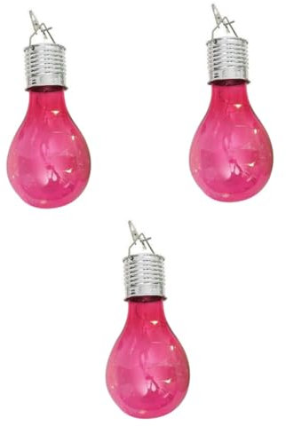 UKCOCO 3stücke Solarbetriebenes Wasserdichtes -hängeleuchte Mit Drehbarem Pinken Lampenschirm Für Garten Camping Und Outdoor-Dekoration Mit Stunden Leuchtdauer Und Einfacher