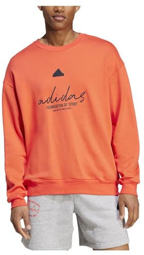 adidas Herren Brand Love French Terry Sweatshirt, Bright red, XL