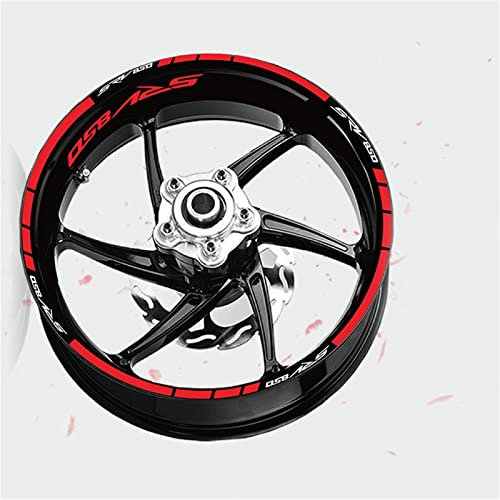 FLYIFE Motorradaufkleber Radaufkleber Vorne Hinten Aufkleber Moto Reflektierender Wasserdichter Dekorativer Aufkleber Für Aprilia Srv850 SRV 850 Zubehör (Color : 3)