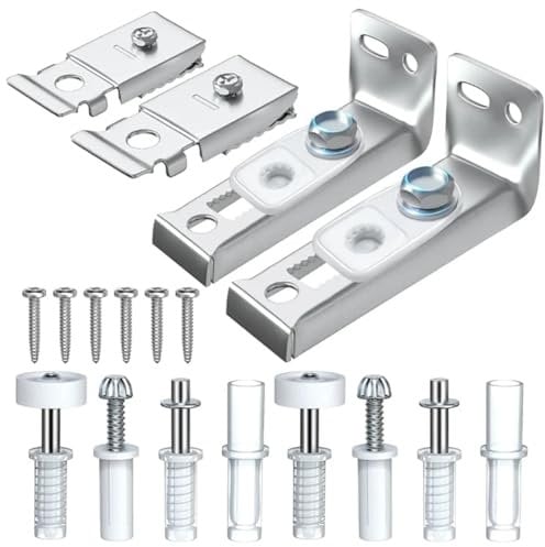 HuYiGGZ Bifold Door Hardware Repair Kit - 2 Pack Repair Replacement Parts, Folding Pocket Door Replacement Parts Set Include Top Bottom Pivots Bracket and Guide Wheel
