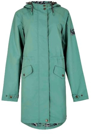 Weird Fish Delara Waterproof Jacket Dark Jade Size 16
