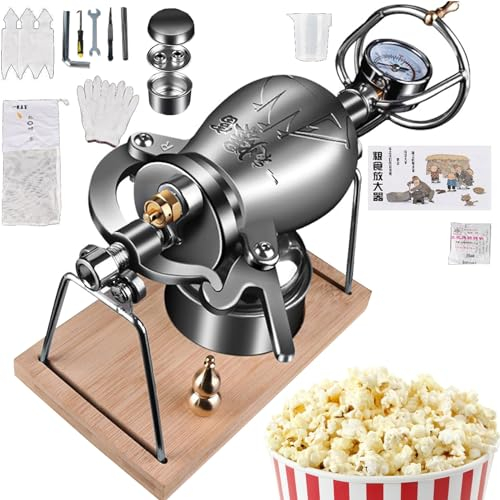 KYZTMHC Chinese Popcorn Cannon High Pressure Popcorn Maker Stainless Steel Popcorn Popper Puffed Rice Maker Popcorn Kits for Popcorn Machines (Color : 300ml)