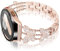Ocaer Compatible with Samsung Galaxy Watch 7/FE/6/5/4 40mm 44mm, Galaxy Watch 6 Classic 43mm 47mm, Bling Metal Samsung Watch Strap for 20mm Samsung Galaxy Watch 5Pro Strap/Watch 4 Classic(Rose Gold)