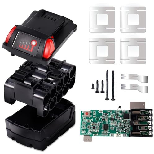 Evzvwruak 18V 10-Cell 3.0Ah 4.0Ah 5.0Ah 18650 Battery Case Plastic Repair Kit Part for Battery Broken Plastic Case Replacement