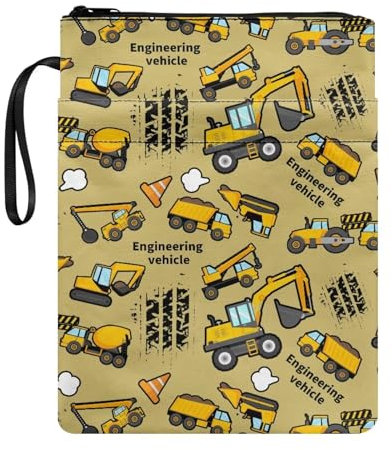 xixirimido Engineering Car Kids Book Cover Bag Bagger Book Protector for Boys Girls 9x11 Inch