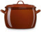 briebe Marmite bombée de cuisine à induction 40 cm, grande casserole 39,5 l avec couvercle en acier émaillé vitrifié, convient pour vitrocéramique, feu, gaz, four, terre vintage marron tuile