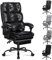 ALFORDSON Sedia Ufficio, Reclinabile 150°, Schienale Alto, Doppio Strato, Girevole 360° per Casa, sedia da scrivania, Pelle PU, Nero Lucido