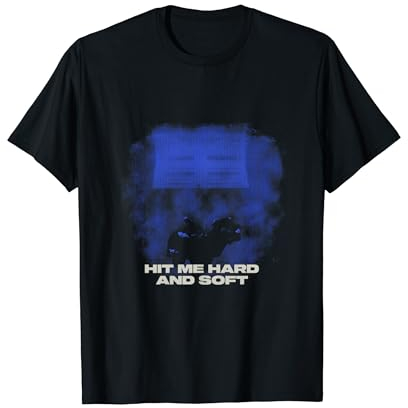 Offizielles Billie Eilish Hit Me Hard and Soft, Blau, Foto T-Shirt