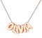 OTXIXTO Collane con Nome Bolle Personalizzate per Donna Collana con Lettera Bolle Collana con Nome Lettera Palloncino in Oro Rosa Collana con Iniziale Bolle Personalizzata per Mamma Fidanzata Moglie