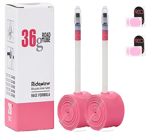 RIDENOW TPU-Innenschlauch, 700C x 18-32C / 32-47C (ALLRoad & Gravel) / 650B / 650C / 520, Presta-Ventil, leicht, 36 g (700 C x 32-47 C (45 mm Ventil, 2er-Pack)