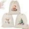 TOBJA Geschenkverpackung Weihnachten, Weihnachtssäckchen 3er Set 100% Baumwoll Beutel mit 3 Designs 25x30cm Stoffbeutel Geschenkbeutel Weihnachten & Nikolaus