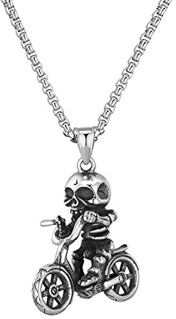 Sopodbacker Halskette Ketten Schmuck Herren Frauen Anhänger Necklacepunk Auge Anhänger Halskette Männer Frauen Retro Party Fahrrad + Kette