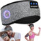 ink-topoint Sleep Headphones Headband Bluetooth 5.4 Soft Headphones for Sleeping & Sport with Thin Speakers,Wireless Music Earphones Tech Gifts for Men Women Teens Yoga Workout Fitness Relax Travel