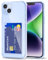 Svanove per iPhone 14 Custodia con Slot, Trasparente con Porta Carte Fotocamera Case Protettiva, Sottile Protezione Silicone Portafoglio Cover Antiurto Slim Custodia, Blu Chiaro
