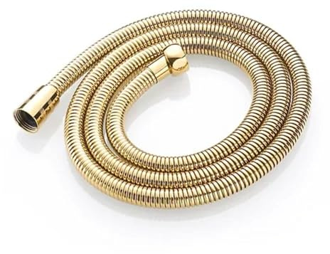 Tubo flessibile per doccia in acciaio inox dorato, 1,5 m, resistente | Lussuosa finitura dorata, elegante e resistente in acciaio inox per bagni moderni