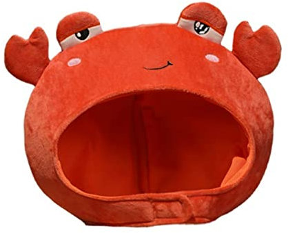 TINEASUR Cartoon Krabben Hut Für Partys Und Cosplay Lustiges Kostüm Zubehör Leichtes Und Bequemes Material Für Karneval Geburtstagsfeiern Und Festivals