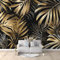 Art Fototapete Pflanze Schildkrötenblatt Vlies Tapeten 200 x 140 cm Wandtapete Wohnzimmer Schlafzimmer Gold Geeignet für Kinderzimmer Schlafzimmer, Concealer TV-Hintergrundwand