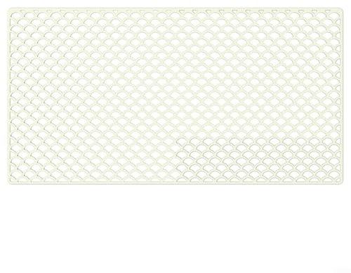 HOHOVYVY Alfombrilla para fregadero, protector para fregadero de cocina, 29,92 x 15,7 pulgadas, grande, antideslizante, de silicona (blanco)