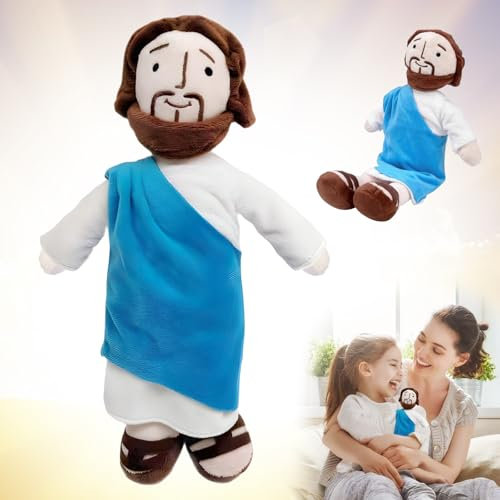 DONGSZQ Jesus Plüschfigur, 32cm Jesus Kuscheltier, Jesus Plush, My Friend Jesus Plush, Jesus Christus Plüschtier, Jesus Kuscheltier für Partyzubehör, Ostern, Katholische Weihnachts