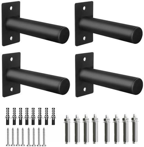 Wall Mounted Weight Plate Rack: Wall Mounted Weight Rack Storage for 2 Olympic Weight Plate - Wall Mounted Weight Plate Holder for Gym Home 4PCS