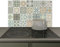 KitchenYeah© Spritzschutz Küchenrückwand Vinyl 91x52 cm Küche Wand Deko Küchenwand Rückwand, Ceranfeld Abdeckplatte Muster - Fliese - Mosaik