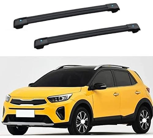 2 Stück für Kia Stonic SUV 2017-2019 Aluminium Dachträger Relingträger,Dachgepäckträger Alu Relingträger,A
