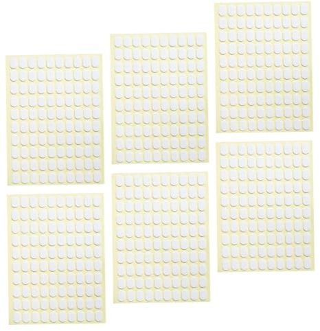ABOOFAN 6 Blätter Doppelseitige Nagelkleber Aufkleber Oval Transparent Nägel Halter Pads Stark Haftend Press Nägel Zubehör Für Kunstfingernägel Nail Tips Supplies Nail Sticker French Tip