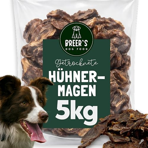 Hühnermägen 5kg getrocknet für Hunde – natürlicher Hundesnack, Kausnack, Kauartikel, Leckerli und Belohnung aus 100% Huhn