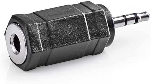 Adattatore audio stereo Jack 2,5 femmina a Jack 3,5 maschio, nero, Cablepelado®