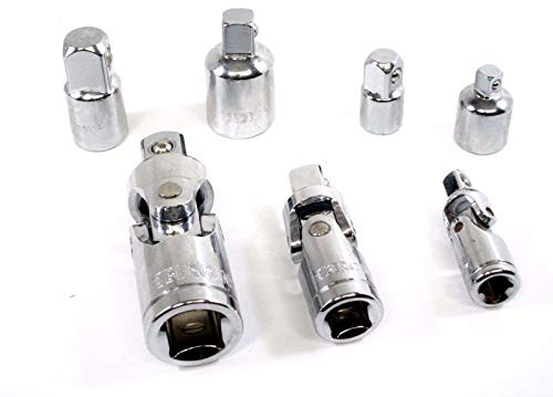 BERGEN 7PC Universal Joint & Socket Adapter Set B1258